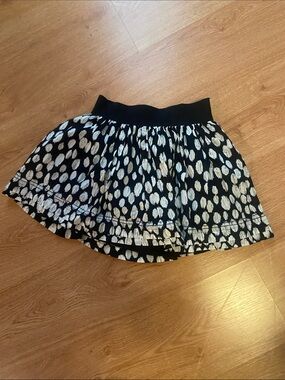 Guess Black and White Polka Dot Skater Skirt